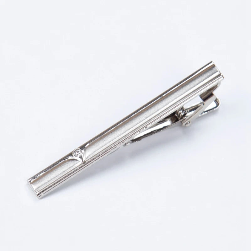 Men Metal Silver Color Tie Clip For Wedding gifts Necktie Clasp Clip Gentleman Ties Bar Crystal Tie Pin For Men's Accessories - Ellianto fashion Men's
