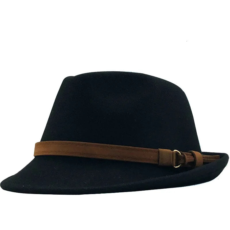 Warm Hats for Men and Women British Retro Jazz Hat Fashion Casual Small Top Hat Classic Panama Hat Simple Gentleman Small Cap - Ellianto fashion Men's