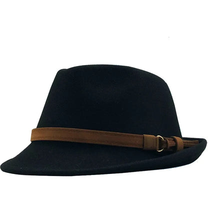 Warm Hats for Men and Women British Retro Jazz Hat Fashion Casual Small Top Hat Classic Panama Hat Simple Gentleman Small Cap - Ellianto fashion Men's