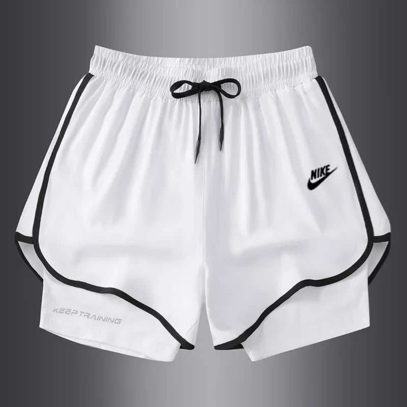 Nike Men's Breathable Shorts, Athletic, Quick Drying, Comfortable, Soft, Slim-fit, Drawstring Training Sweatpants, Multicolor - Ellianto fashion Men's