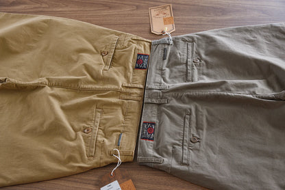 2025 Autumn New American Retro Woven Twill Cargo Pants Men's Simple 97.4% Cotton Washed Micro Elastic Straight Casual Trousers - Ellianto fashion Men's