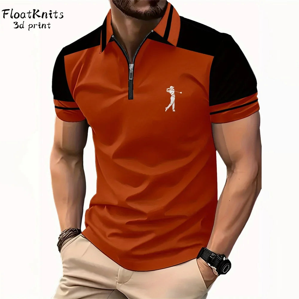 Casual Golf Polo Shirts for Men Summer Street Men's Clothing Business Lapel Polo Shirt Tops Short Sleeve Tee New in Tops & Tees - Ellianto fashion Men's