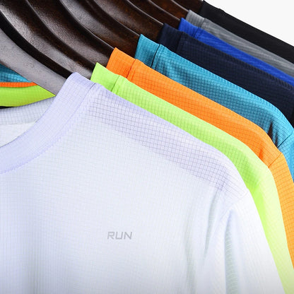Set Summer Sport Gym t Shirt Men Quick Dry Running Bodybuilding Shirts Men Short Sleeve Fitness Tops Oversized Brazil t-Shirt Jersey - Ellianto fashion Men's