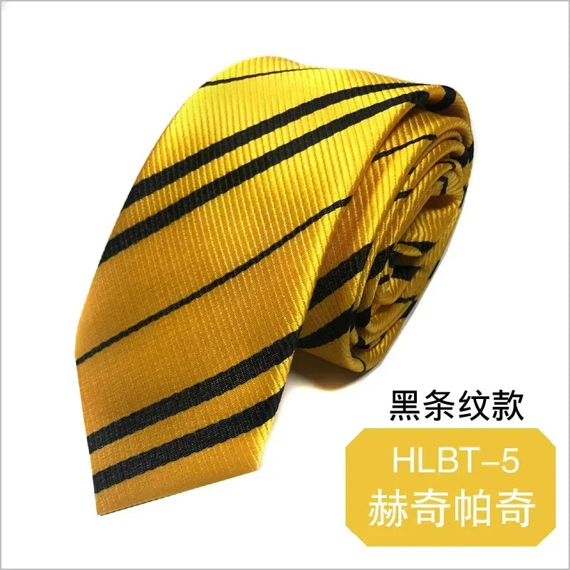 Magic School Tie Harris Halloween Cosplay Lovely Costume Prop Twill Casual College Badge Costume Necktie 4 Color - Ellianto fashion Men's