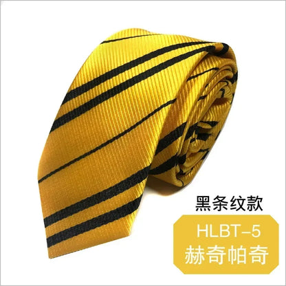 Magic School Tie Harris Halloween Cosplay Lovely Costume Prop Twill Casual College Badge Costume Necktie 4 Color - Ellianto fashion Men's