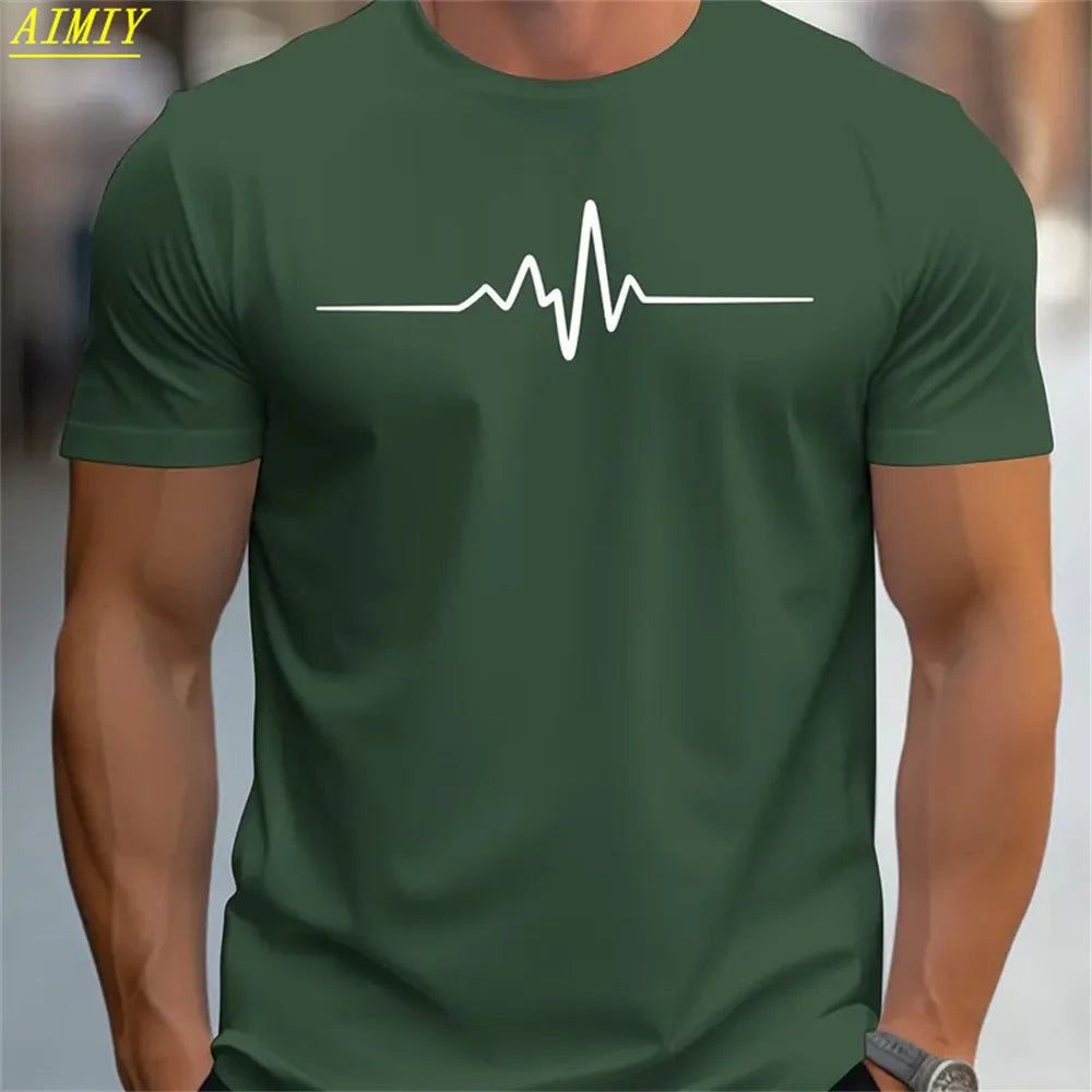 Fashion Summer 3D Stripe Letter Print Men's T Shirt Hip Hop Trend Harajuku Streetwear Casual O-neck Oversized T-shirts Men Tops - Ellianto fashion Men's