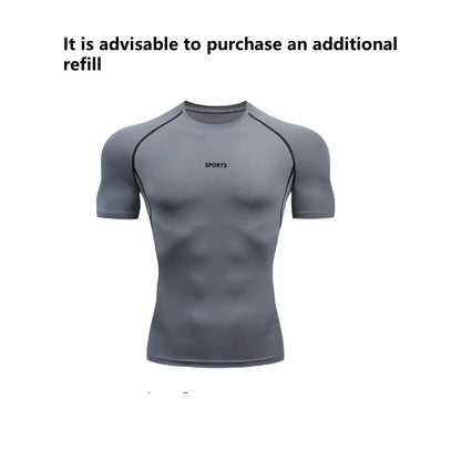 Men’s Sports Compression Set – Quick-Dry Rash Guard Top & 2-in-1 Stretch Shorts for Gym & Training