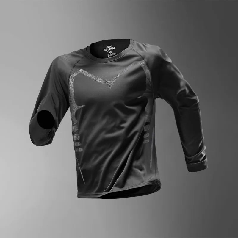 Men's Running Quick-drying Clothes Long Sleeve Running Training Fitness Morning Sports Cycling Mountaineering Men Clothes Tops - Ellianto fashion Men's