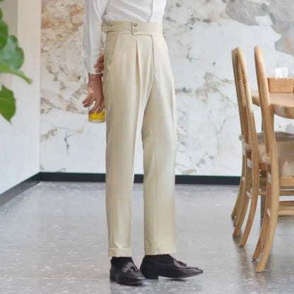 Ice Silk Baggy Cooling Office Trousers for Men Work Man Suits Pants Up Cheap Clothes Offer High Quality Stylish Fashion Spring - Ellianto fashion Men's