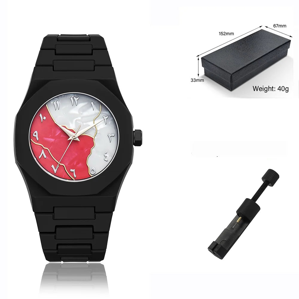 Simple casual men's watches, macaroon color quartz watches, round dial quartz watches, suitable for daily life, gifts - Ellianto fashion Men's