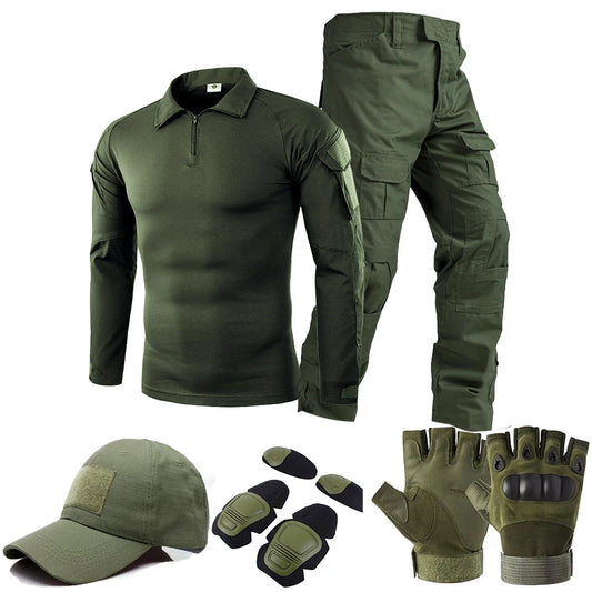 Tactical Uniform Suits Milit Outdoor Camouflage Suit Hunting Shirts Pants Fish Trainning Airsoft Paintball Clothes Sets - Ellianto fashion Men's