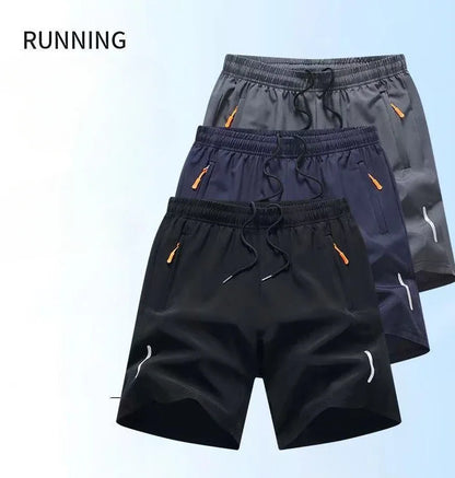 Summer Men Shorts Ice Silk Running Gym Sport Shorts Quick Dry Breathable Beach Short Pant Fitness Jogging Cool Casual Sportswear 2025 - Ellianto fashion Men's