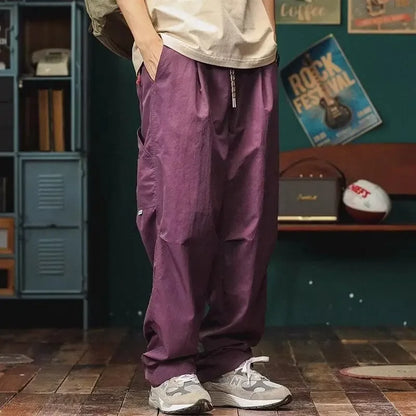 Loose Men's Casual Pants Fashionable Workwear Autumn Style Youthful Pure Color Nine-Point Trousers Trendy And Popular - Ellianto fashion Men's