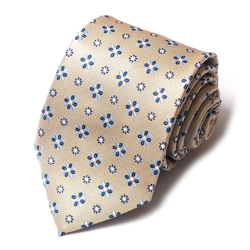 High-quality Wedding Ties For Men Fashion New Style Blue Strip Print Neckties Daily Office Apparel Accessories Gift For Man - Ellianto fashion Men's