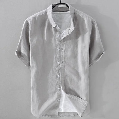 100% Linen Short-Sleeve Shirt – Lightweight Cotton-Linen Comfort and Relaxed Summer Style for the Modern Gentleman