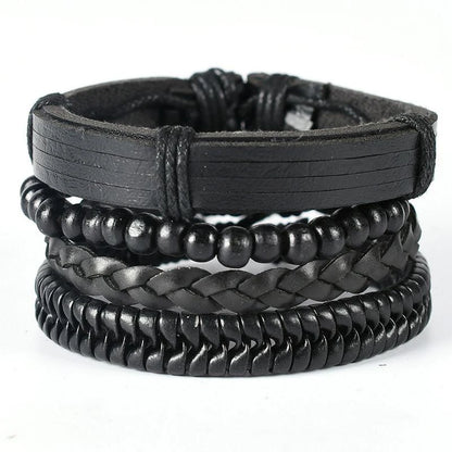 06 2025 Leather Braided Bracelet For Men - Ellianto fashion Men's