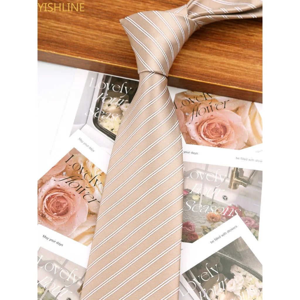 Man Tie Festival Fashion Striped Black Necktie Orange Dark Blue Gravata For Men Slim Paisley Floral Fit Wedding Corbatas Neck - Ellianto fashion Men's