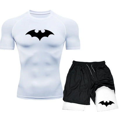 Men’s Combat Sports Set – Rash Guard, Compression Tights, Training T-Shirt & Muay Thai Shorts for MMA, Boxing & Jiu-Jitsu