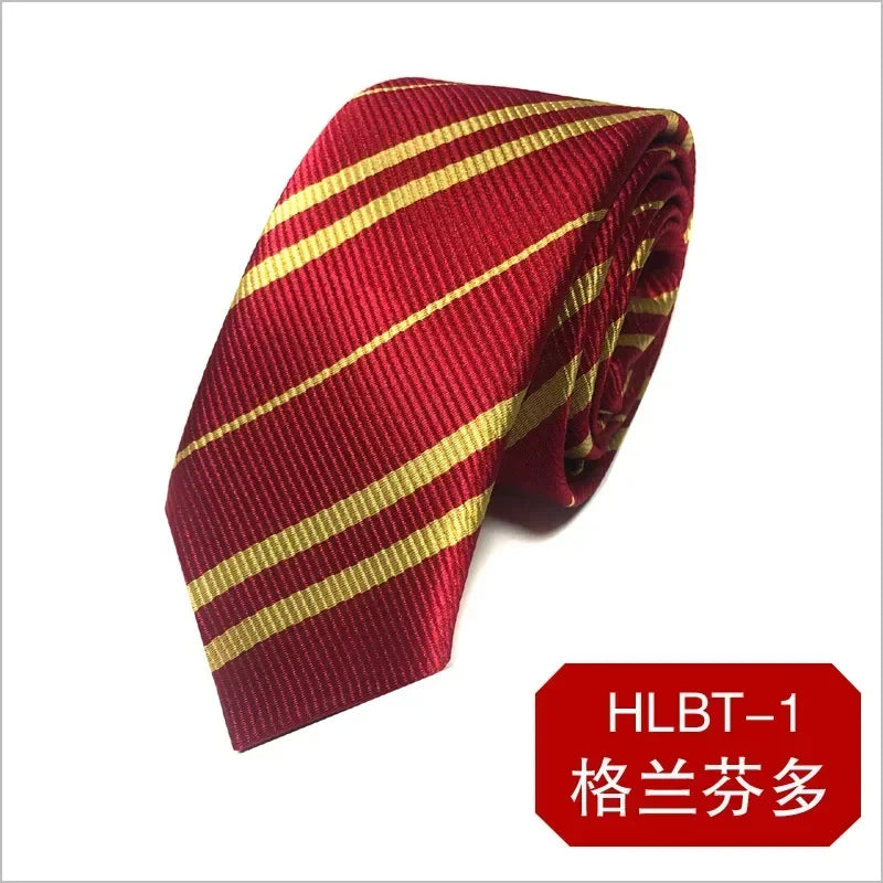 Magic School Tie Harris Halloween Cosplay Lovely Costume Prop Twill Casual College Badge Costume Necktie 4 Color - Ellianto fashion Men's