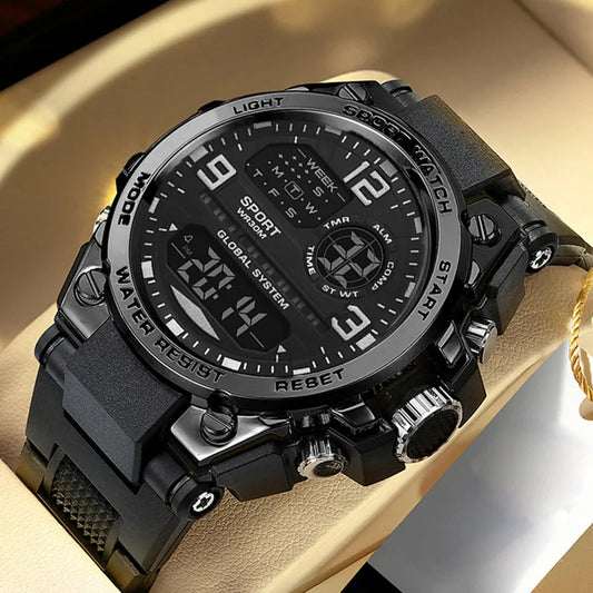 Men Waterproof Sports Watches Multifunction Electronic Watches Anti Drop and Shock-absorbing Wristwatches - Ellianto fashion Men's