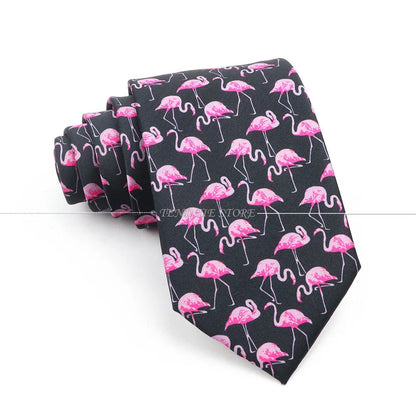 New 42 Colors Men Thin Silk Tie Soft Novelty Animal Fruit Skeleton Cravatas Casual Party Wedding Accessories Gift Free Shipping - Ellianto fashion Men's