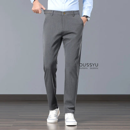 New Spring Summer Luxury Formal Pants Men Business Banquet Party Gentleman France Work Office Formal Pantalones Hombre Clothing - Ellianto fashion Men's