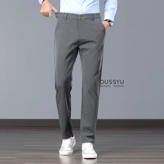 New Spring Summer Luxury Formal Pants Men Business Banquet Party Gentleman France Work Office Formal Pantalones Hombre Clothing - Ellianto fashion Men's