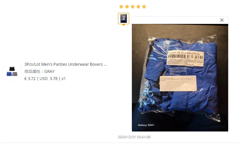 3Pcs/Lot Men's Panties Underwear Boxers Breathable Man Boxer Solid Underpants Comfortable Male Brand Shorts Black Blue Underwear - Ellianto fashion Men's