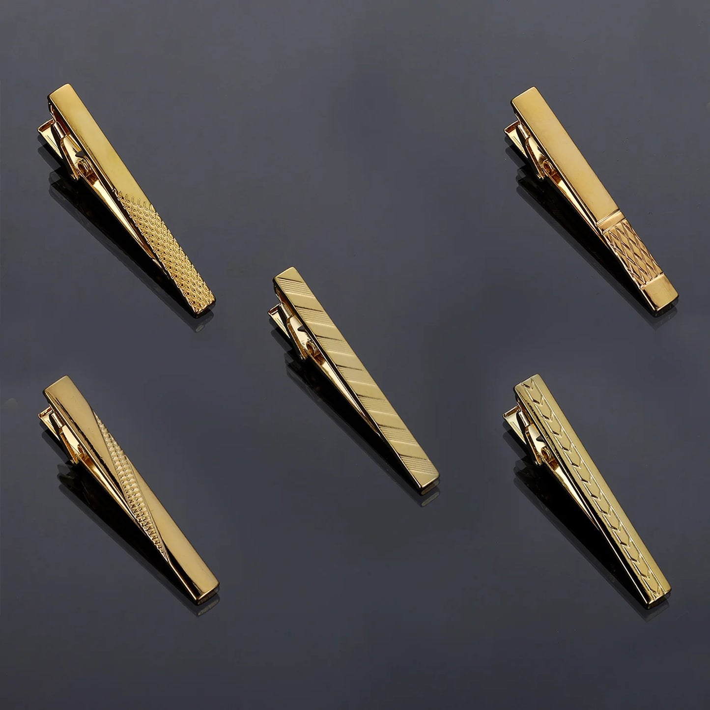 Metal Gold Color Tie Clip For Men Wedding Necktie Tie Clasp Clip Exquisite Gentleman Ties Business Tie Pin Men's Accessories - Ellianto fashion Men's