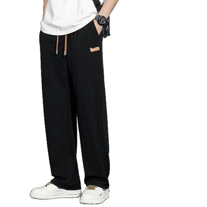 Men’s Casual Ice Silk Pants – Lightweight Summer Comfort with High-End Look, Versatile Loose-Fit Straight-Leg Design
