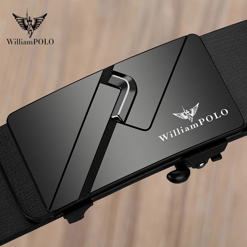Men's casual belt, minimalist toothless belt, automatic buckle, fashionable belt - Ellianto fashion Men's
