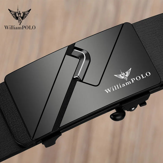 Men's casual belt, minimalist toothless belt, automatic buckle, fashionable belt - Ellianto fashion Men's