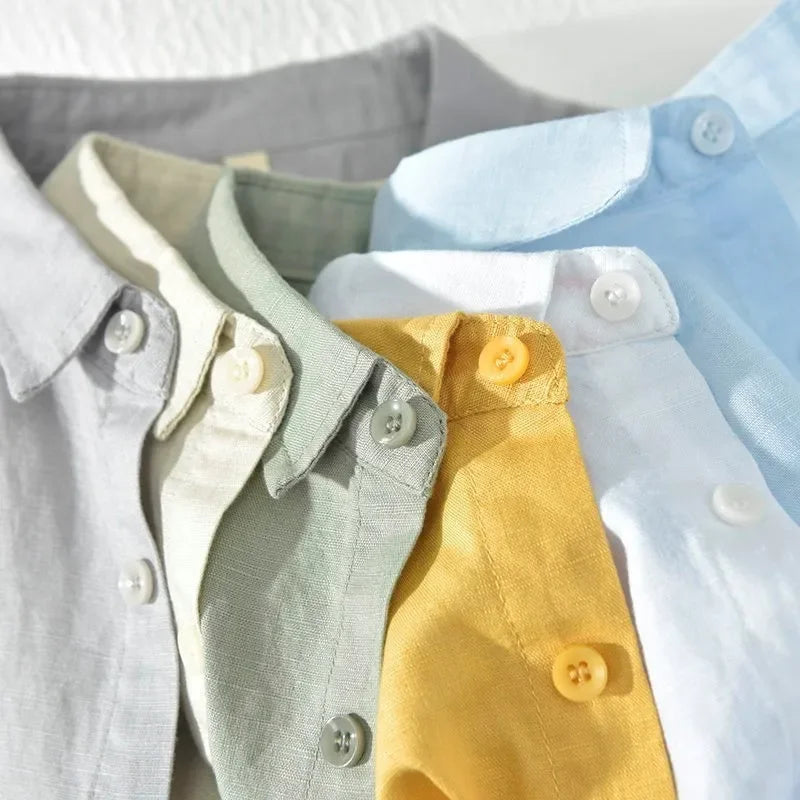 Summer Ice Silk Linen Shirt – Lightweight, Loose-Fit Comfort and Effortless Casual Style for the Modern Gentleman