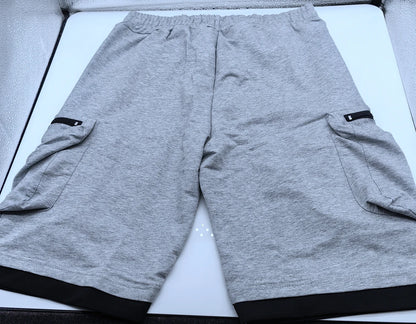 Mens Summer Cargo Shorts Cotton Workout Fitness Shorts Breathable Jogger Training Gyms Bodybuilding Multi Pocket Yellow Shorts - Ellianto fashion Men's