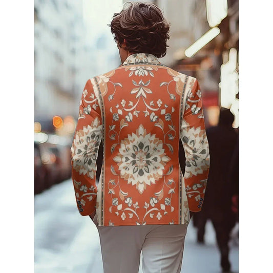 Exotic Style Slim Fit Blazers Men's Elegent Wedding Suit One Buttons Handsome Blazer Masculino Casual Coat Lightweight Jacket - Ellianto fashion Men's