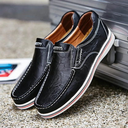 Men's Leather Casual loafers Shoes wedding Dress Shoes New Big Size Moccasins Shoes Suede shoes High Quality zapatos - Ellianto fashion Men's