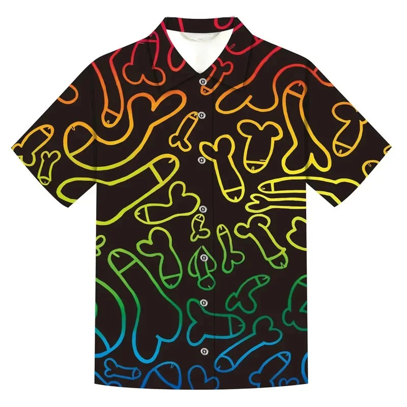 Summer Men’s Beach Shirt – Lightweight Short-Sleeve Comfort with Fun, Personalized Style for the Modern Gentleman