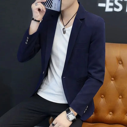 2025 Party Linen Gray Men's Suit Jackets Single Breasted Coat Male Blazer Summer New in Simple Clothing Fashion 2024 Casual Classic - Ellianto fashion Men's