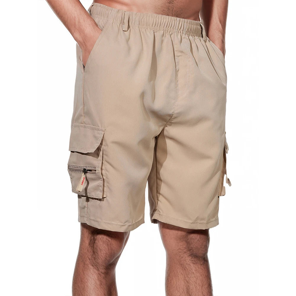 Men's Cargo Shorts Big Size Sports Knee Shorts Classic Short Pants Streetwear Straight Loose Work Casual Street Shorts - Ellianto fashion Men's