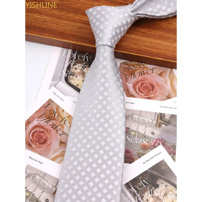 Man Tie Festival Fashion Striped Black Necktie Orange Dark Blue Gravata For Men Slim Paisley Floral Fit Wedding Corbatas Neck - Ellianto fashion Men's