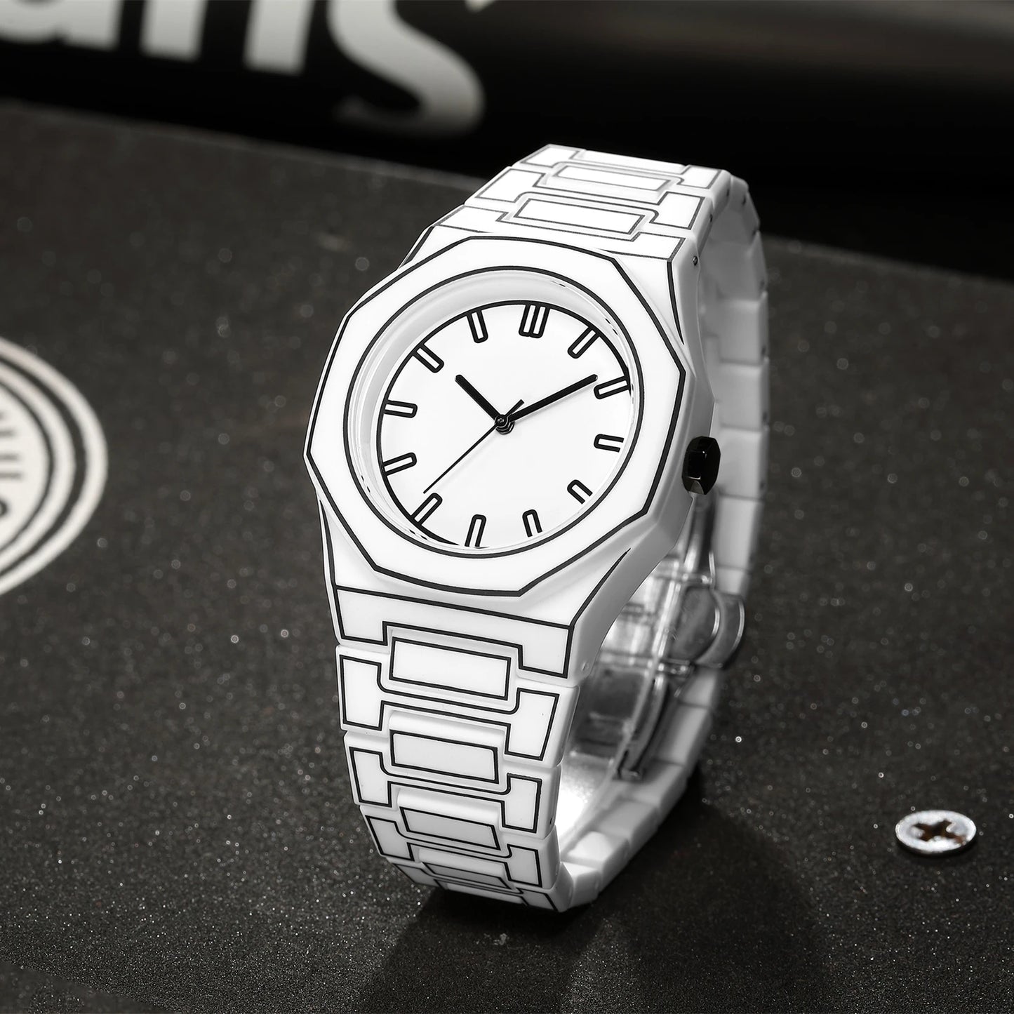 Simple casual men's watches, macaroon color quartz watches, round dial quartz watches, suitable for daily life, gifts - Ellianto fashion Men's
