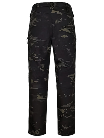 Men's Tactical Trousers Slim Pants Outdoor Overalls Straight Training Multiple Pockets Hiking Fishing Casual Pants Ix7 - Ellianto fashion Men's