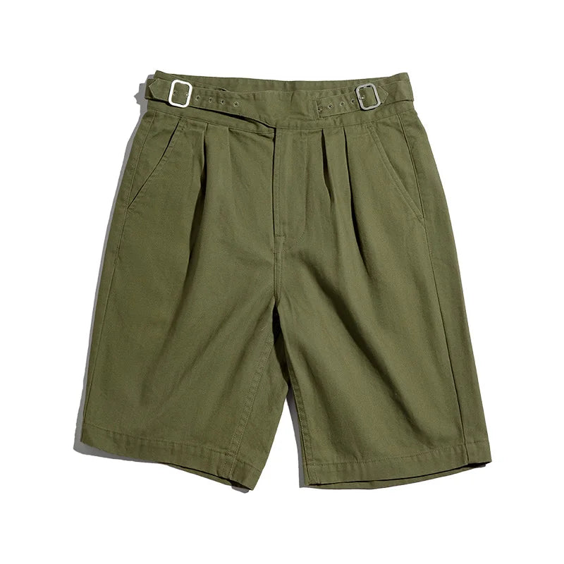Maden Work Attire Retro High Waisted Pants Straight Tube Naples Casual Pants Shorts For Men 2025 Fashion Clothing - Ellianto fashion Men's