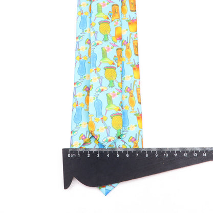 New 42 Colors Men Thin Silk Tie Soft Novelty Animal Fruit Skeleton Cravatas Casual Party Wedding Accessories Gift Free Shipping - Ellianto fashion Men's