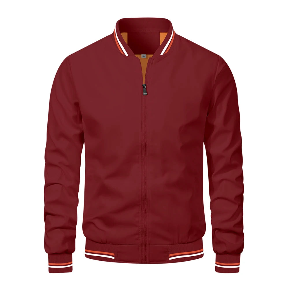 Spring Summer Bomber Jacket Men Black Casual Slim Fit Baseball Mens Jackets New Autumn Fashion High Quality Jackets for Men - Ellianto fashion Men's