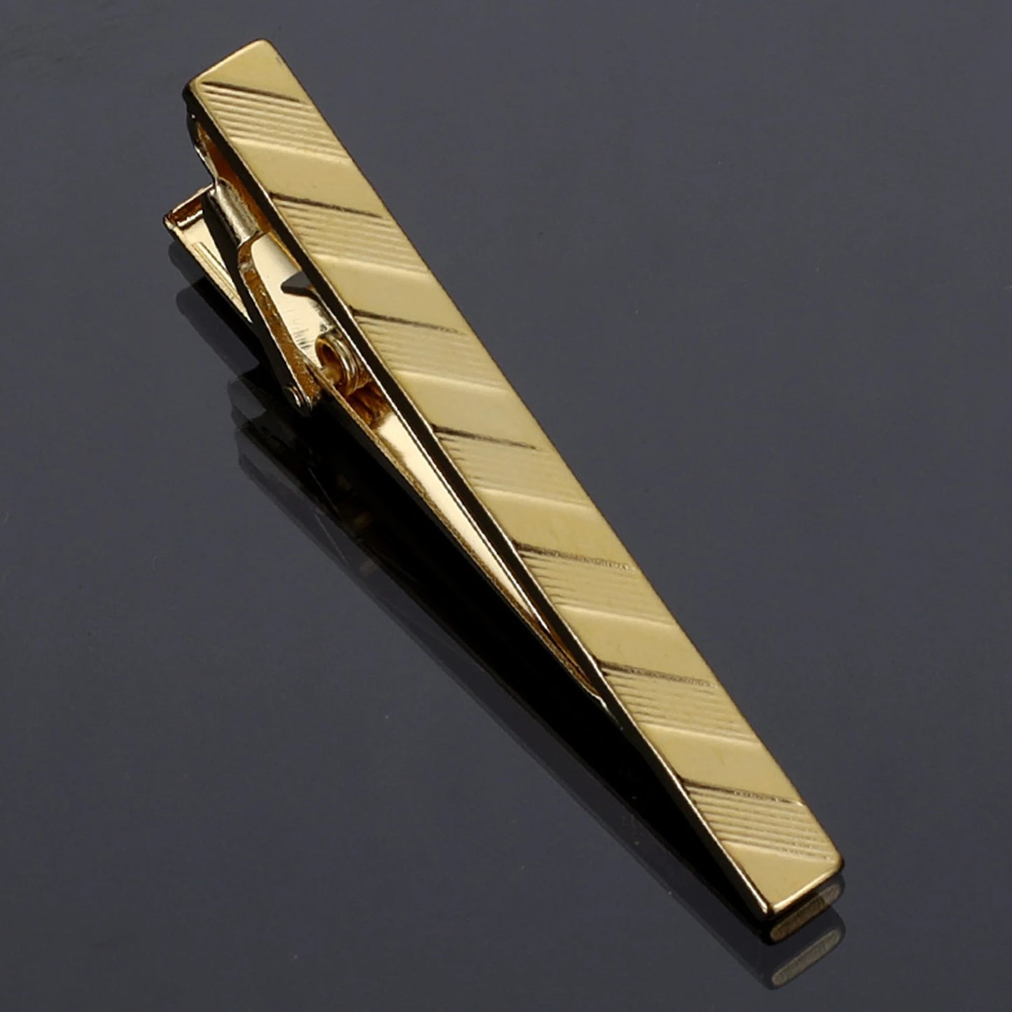 Metal Gold Color Tie Clip For Men Wedding Necktie Tie Clasp Clip Exquisite Gentleman Ties Business Tie Pin Men's Accessories - Ellianto fashion Men's