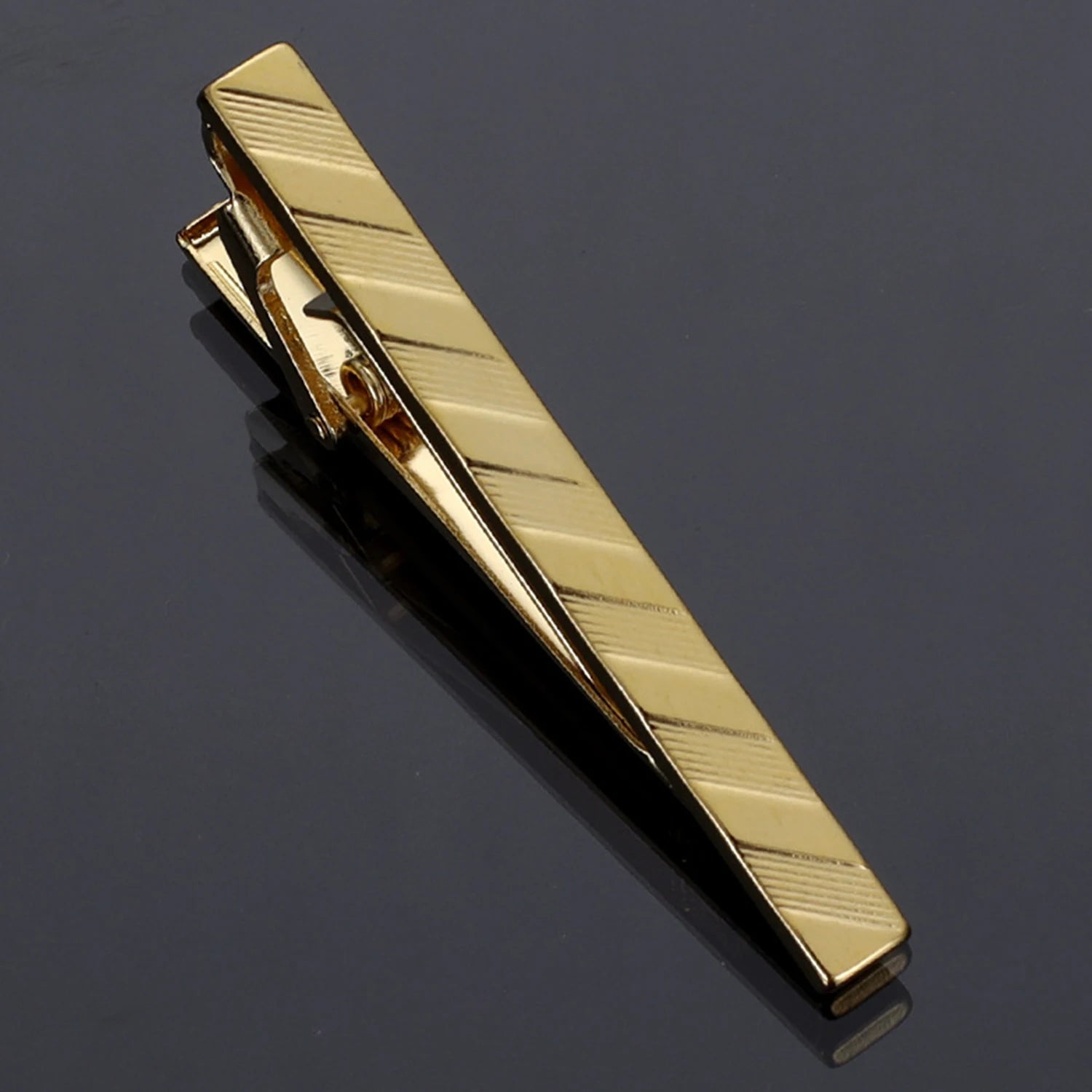 Metal Gold Color Tie Clip For Men Wedding Necktie Tie Clasp Clip Exquisite Gentleman Ties Business Tie Pin Men's Accessories - Ellianto fashion Men's