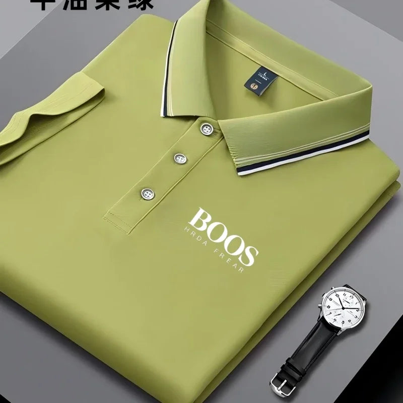 Set 2025 Summer New Embroidered Men's Short Sleeved Polo Shirt Fashion Design Golf Top Casual T-shirt - Ellianto fashion Men's
