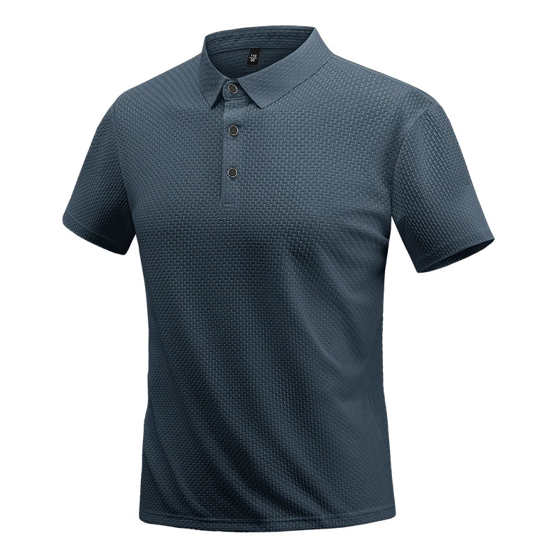 2025 Summer Men's New Polo Shirt Seamless Premium Luxury Business Casual Golf Slim Fit Blouse Collar T-shirt Men Clothing - Ellianto fashion Men's