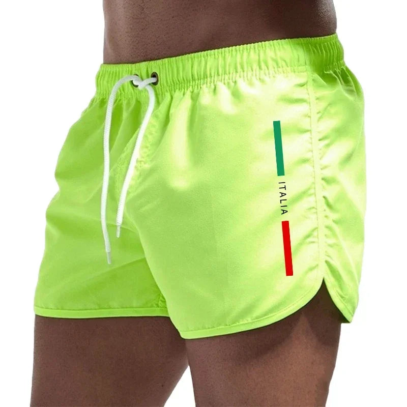 Italy Summer Men Casual Fashion Board Shorts High Quality Man Beach Quick Dry Shorts Daily Running Fitness Cycling Short Pants - Ellianto fashion Men's